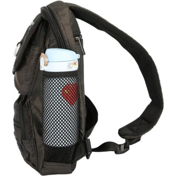 Sling Bag Chest Bag, Black - Picture 6 of 7